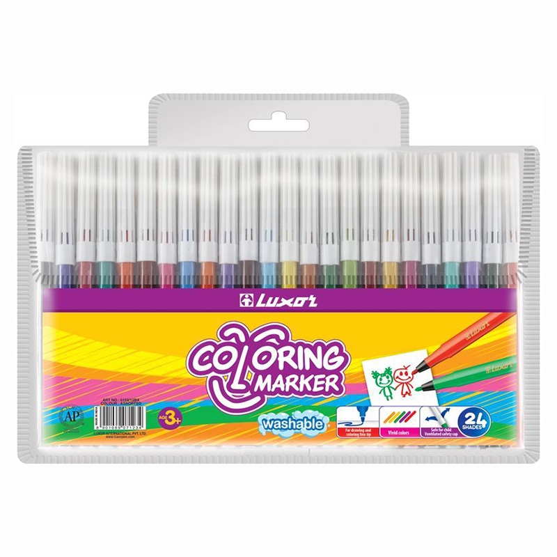 Фломастеры 24 цв. "Luxor"Coloring", блист./12 Фломастеры 24 цв. "Luxor"Coloring", блист./12