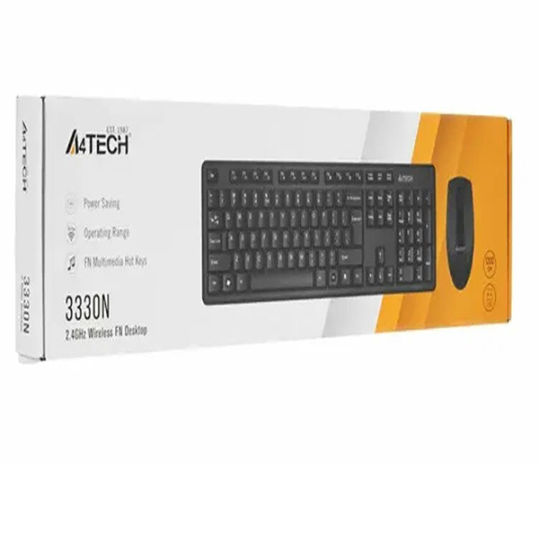 Клавиатура+мышь A4Tech 3330N Multimedia USB, беспроводн., черн.