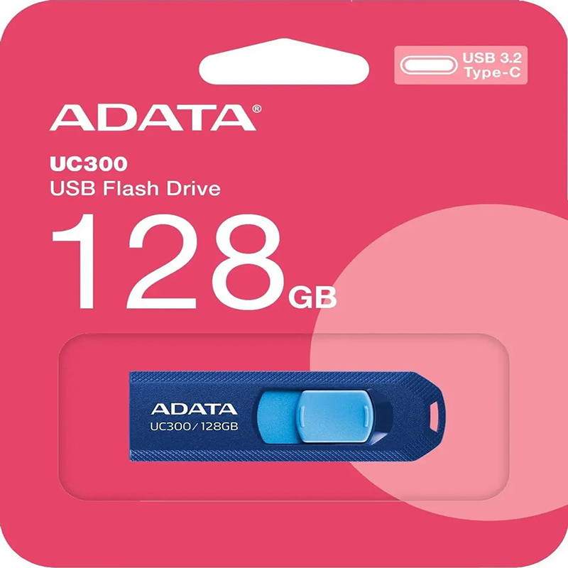 Память USB (Type-C) 3.2 FlashDrive 128GB A-Data, син./голуб. — Абсолют