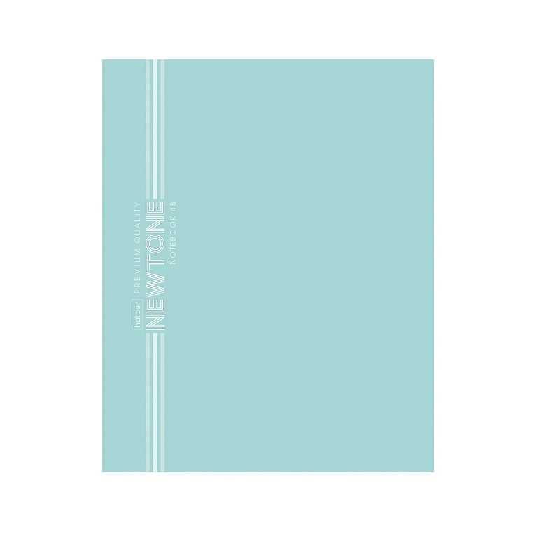 Тетрадь  А5  48л. кл. скоба  "Хатбер"NEWtone Pastel", ламинац.Soft-touch, мел.картон, Зеленый нефрит