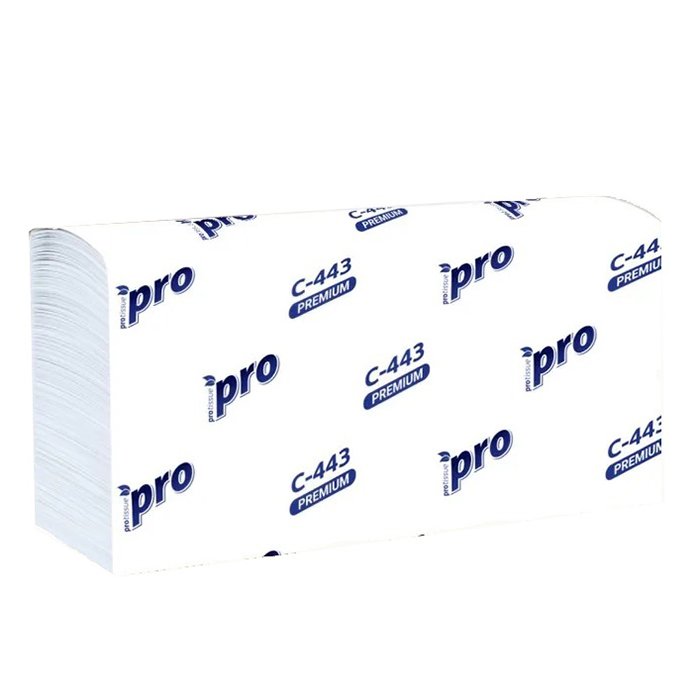 Полотенца бумажные PRO, Z-сложение, 2слоя, 190л/уп. — Абсолют