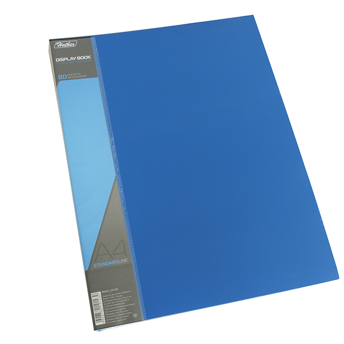 Папка с мультиф. 80 л. Hatber Standard, 40мм,синяя — Абсолют