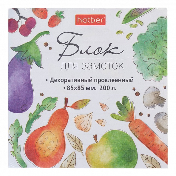 Блок д/з склейка 85*85 "Vitamins" Hatber 200 л.