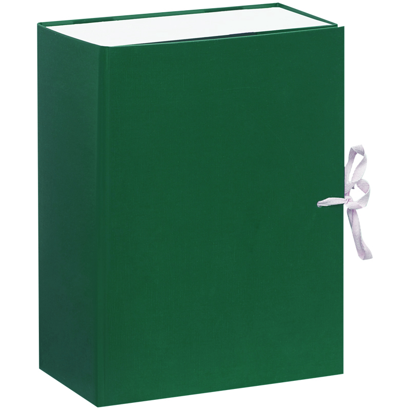 Короб архивный "LAMARK", 100мм., бумвинил, зеленый — Абсолют