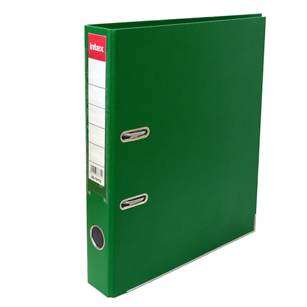 Папка-регистратор "Интекс", A4, 50 мм, зеленая — Абсолют