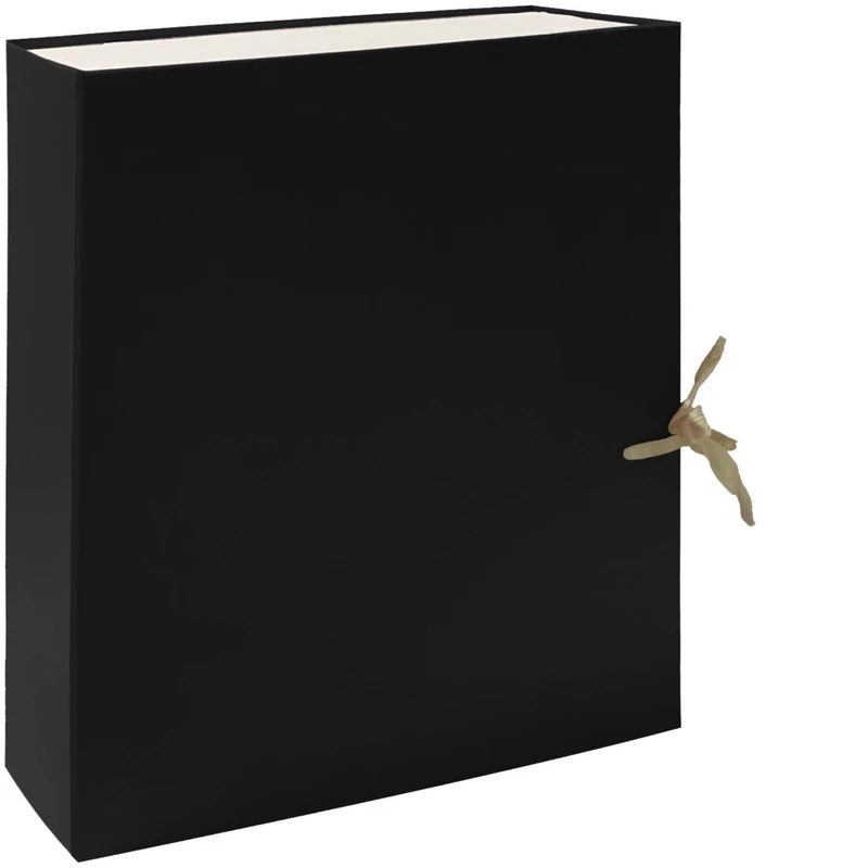 Короб архивный   с завяз. 100мм бумвинил LAMARK, разб., черный