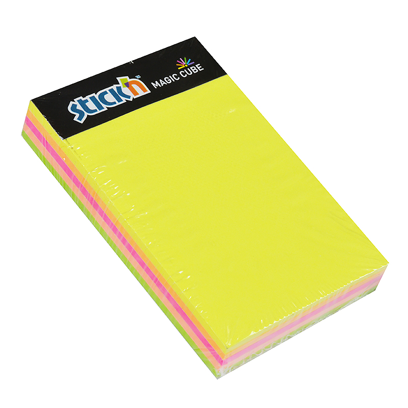 Блок с кл.сл. 51х76 Stick Magic, 125л., 5 цв., неон