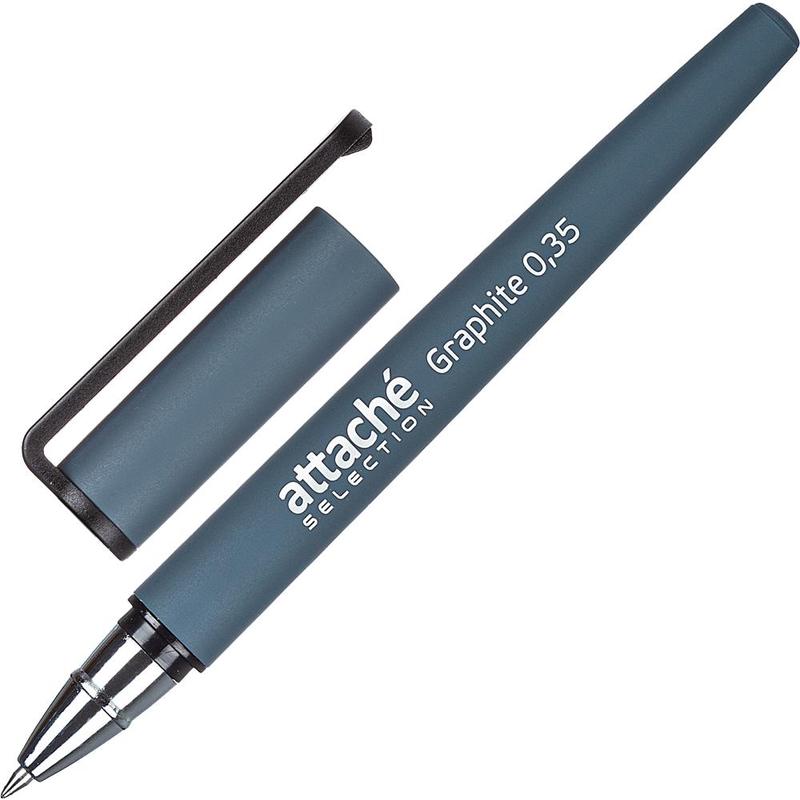 Ручка гел. син. 0,35мм  Attache Selection Graphite