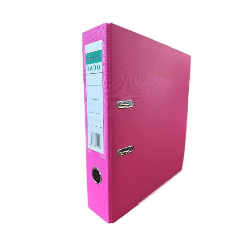 Регистратор 70 мм. ALBA RADO PVC/бумага, розовый/50