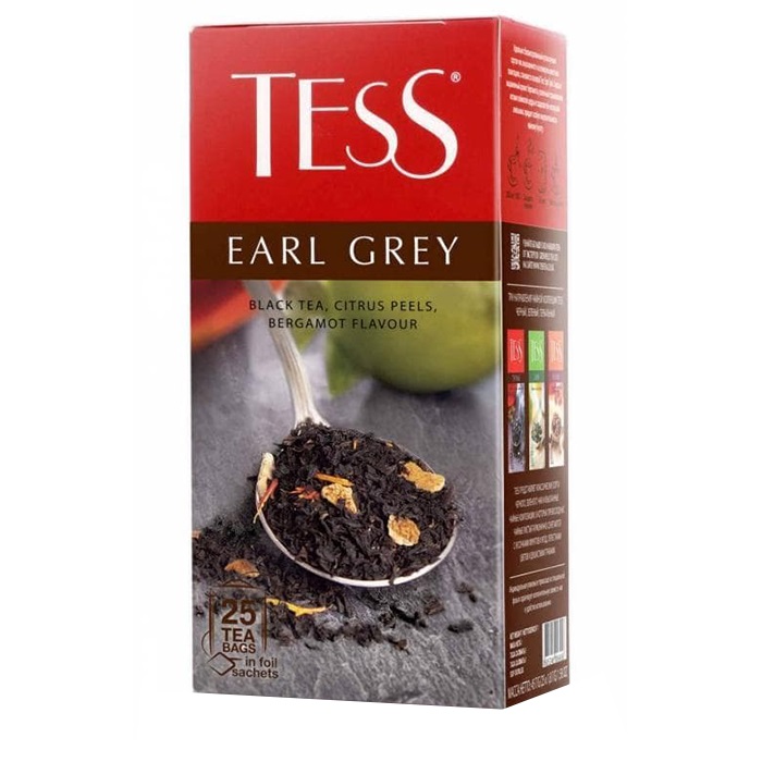 Чай "Тесс Earl Grey" 25 пак., черный + бергамот — Абсолют