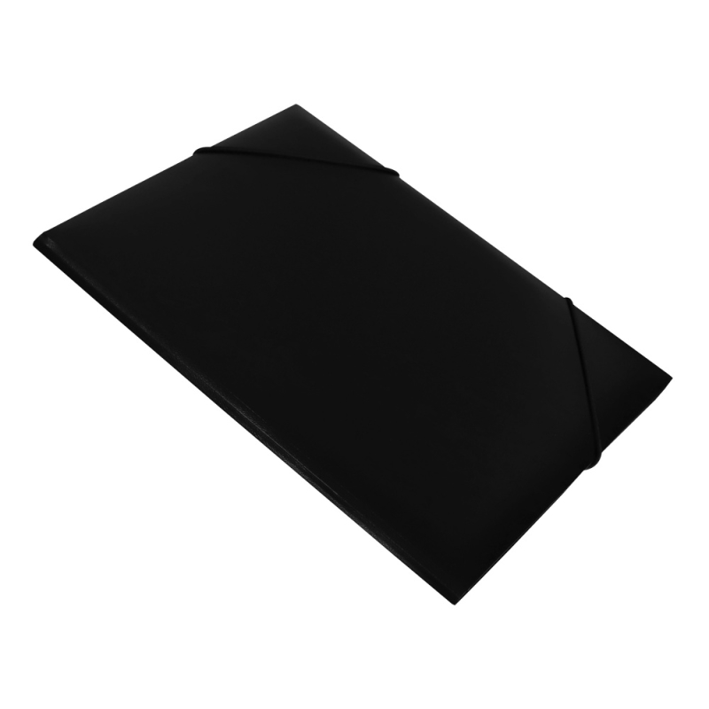 Папка на резинке Бюрократ, A4,  30 мм., черная — Абсолют