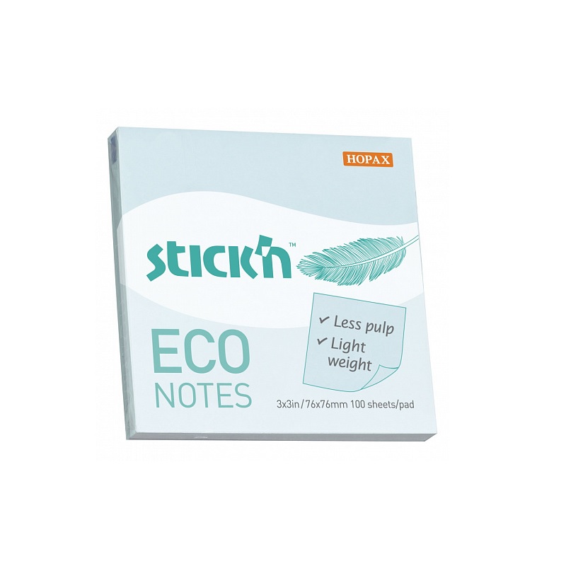 Блок с кл.сл.76*76 Hopax ECO 100л., пастель голуб.