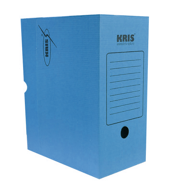 Короб архивный "KRIS", 150 мм, разборный, синий — Абсолют