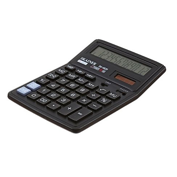 Калькулятор SKAINER "SK-482II" 12разр., черный — Абсолют