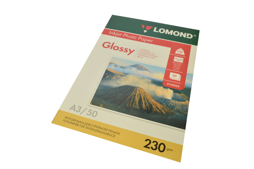 Фотобумага "Lomond" А3, глянцевая, 230 г/м2, 50 листов — Абсолют