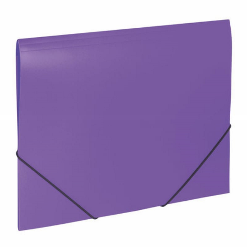 Папка на резинке "Brauberg Office", А4, 500мкм, фиолетовая — Абсолют