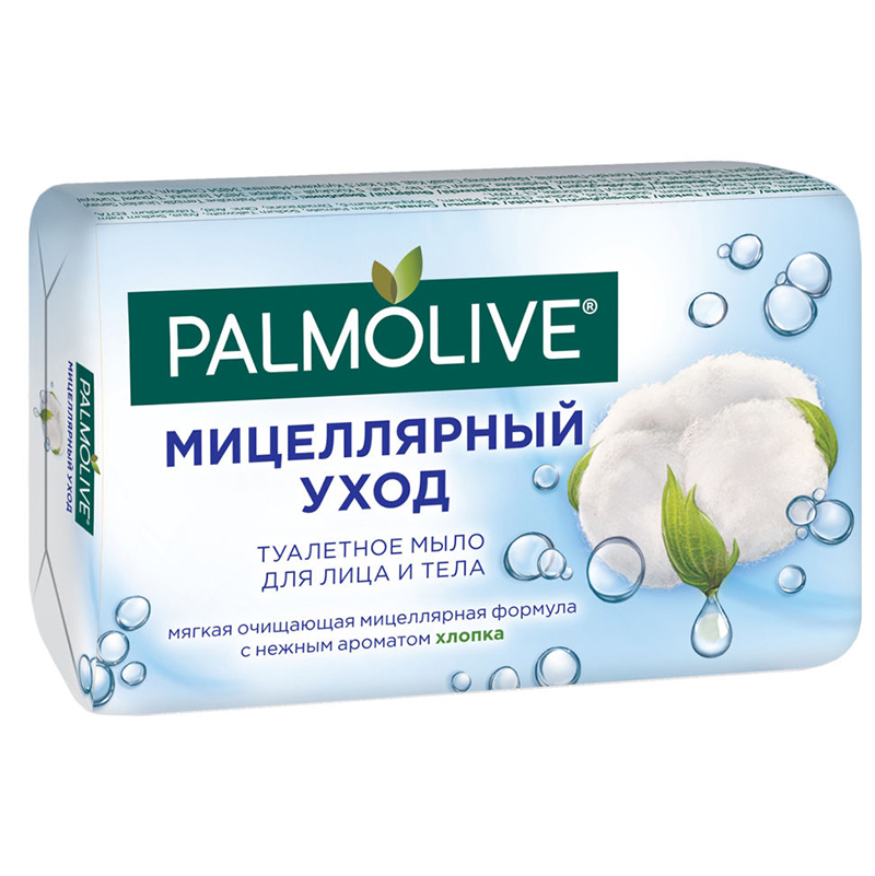 Мыло туалетное 90гр. "Palmolive Натурель" Мицелярный уход Хлопок,белое/6 Мыло туалетное 90гр. "Palmolive Натурель" Мицелярный уход Хлопок,белое/6