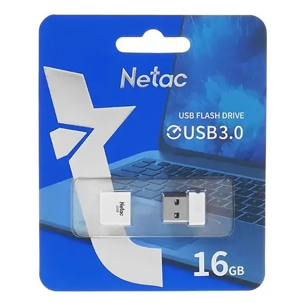 Память USB 3.0 "Netac U116", 16Гб., белая — Абсолют