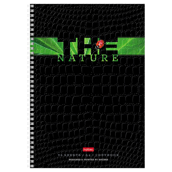 Тетрадь  А4  96л. кл. спир. "Хатбер"Nature"тиснение Croco 4 диз./24