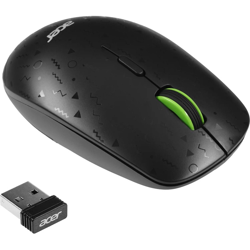 Мышь Acer OMR307 серо-черный, оптическая беспровод. USB 