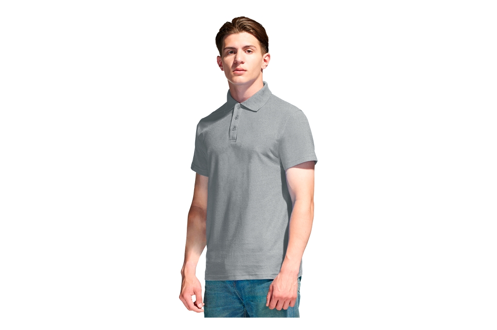 Рубашка-поло мужская "StanPremier", серый меланж, размер XXL(54) — Абсолют