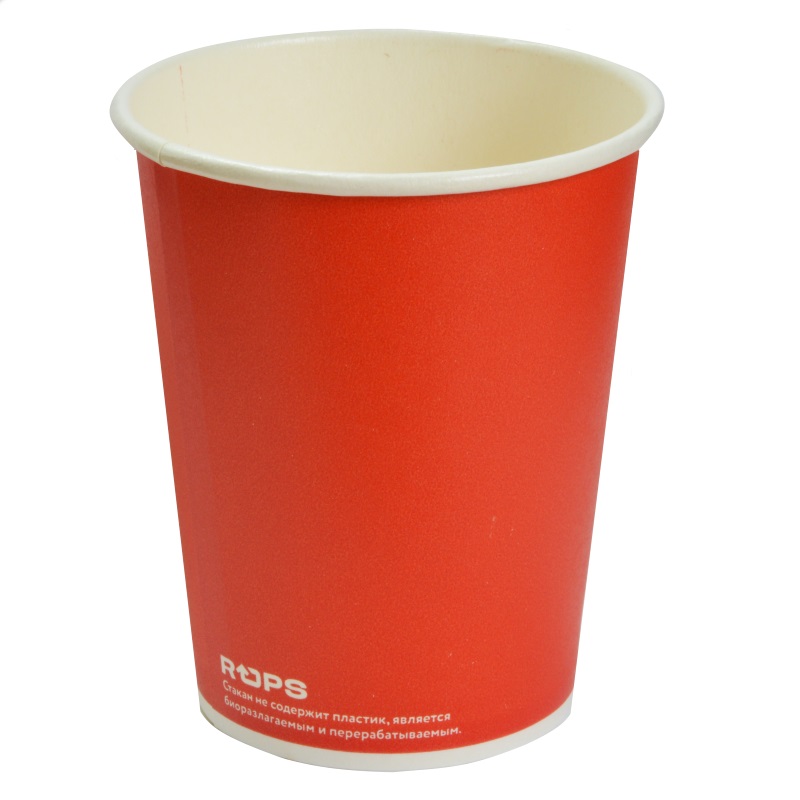Стакан бумажный (0,25) (50шт.) КРАСНЫЙ/20