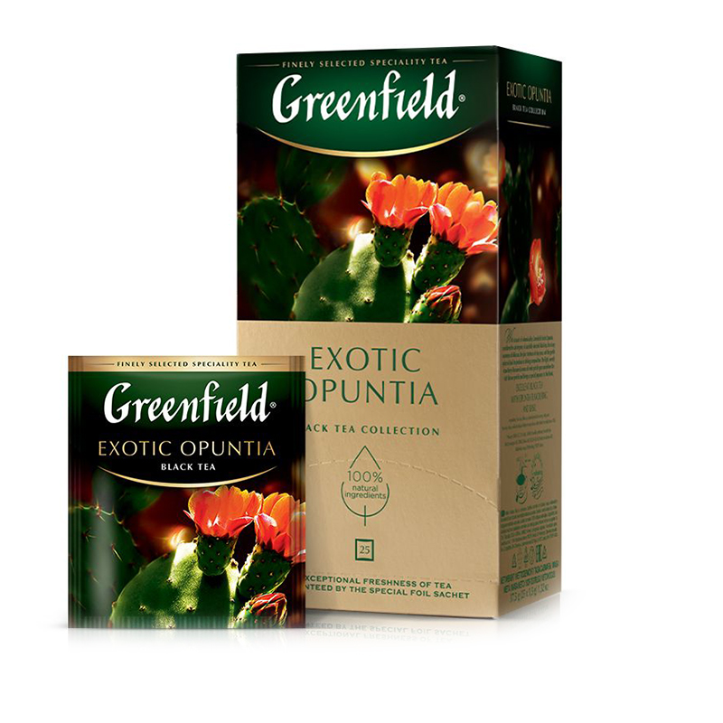 Чай Greenfield "Exotic Opuntia" 25 пак. черный+гибискус — Абсолют