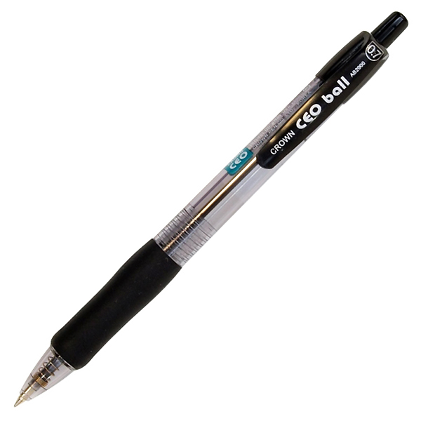 Ручка шариковая автоматическая "CROWN AB2000R",0.7мм, черная — Абсолют