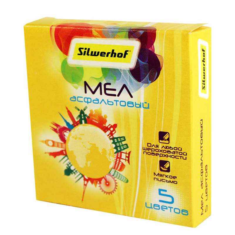 Мел цвет. (упак.- 5 шт) "Silwerhof" Мел цвет. (упак.- 5 шт) "Silwerhof"