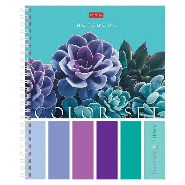 Тетрадь  А5  80л. кл. спир. Хатбер "Color Set" 4 дизайна