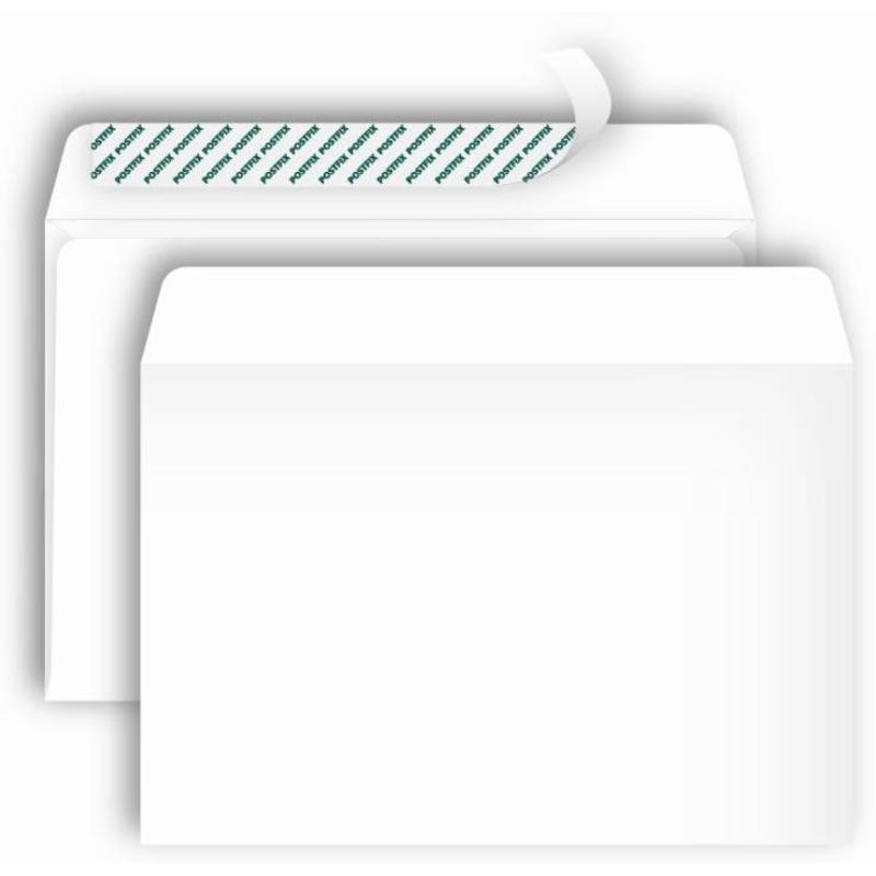 Конверт 100г/м2 / 1шт./С5(162*229  бел.с отр/п.), серая запечатка