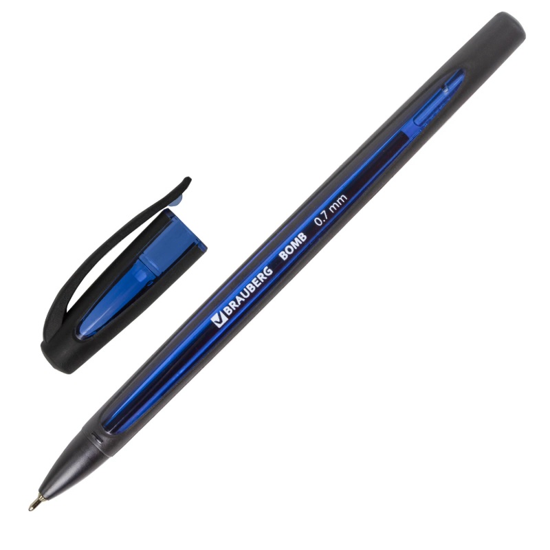 Ручка шар. син. 0,7мм Brauberg Bomb GT, линия 0,35мм, масл.осн.