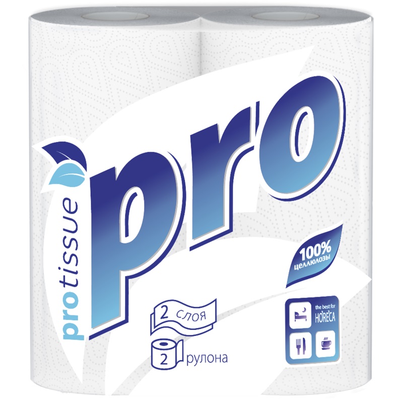 Полотенца бум.  PRO 2-х сл., 2 рулона, 2х15м