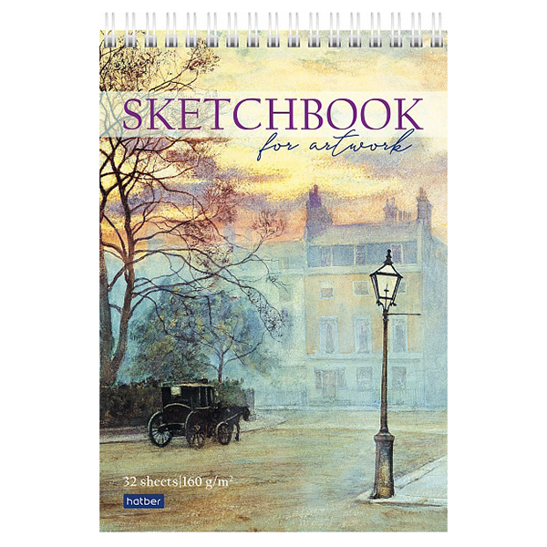 Блокнот А5 32л, 160г/кв.м б/линовки, с пошаг.эскизами,"Sketchbook"Стиль Лондона, жест.подл., гребень Блокнот А5 32л, 160г/кв.м б/линовки, с пошаг.эскизами,"Sketchbook"Стиль Лондона, жест.подл., гребень