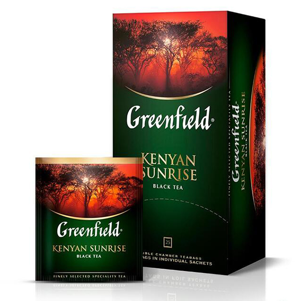 Чай Greenfield "Kenyan Sunrise" 25 пакетиков, черный — Абсолют