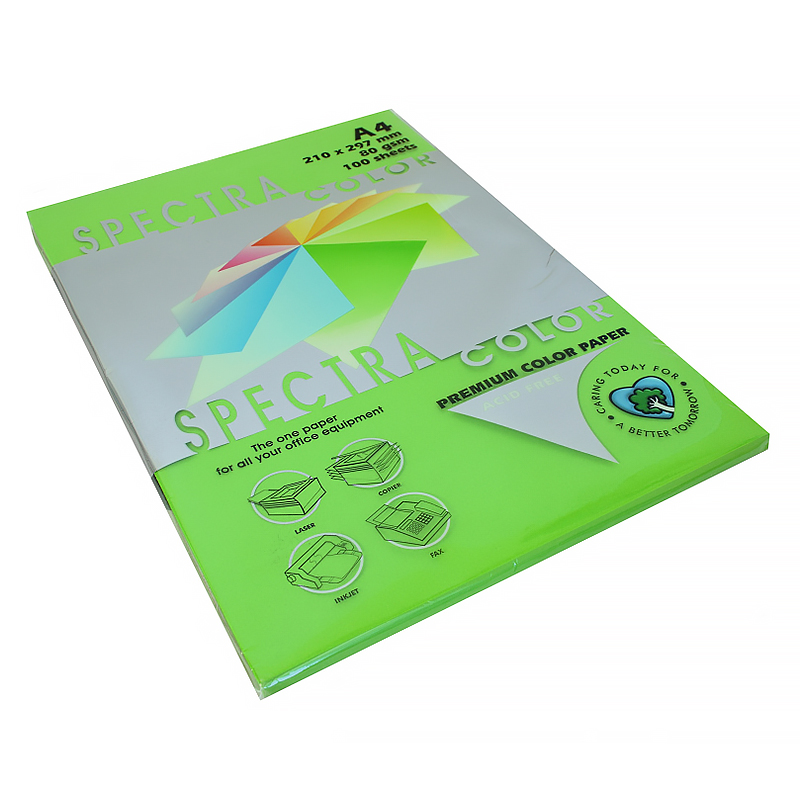 Бумага цветная  APP "SPECTRA Color", A4, ярко-зеленая (PARROT) — Абсолют