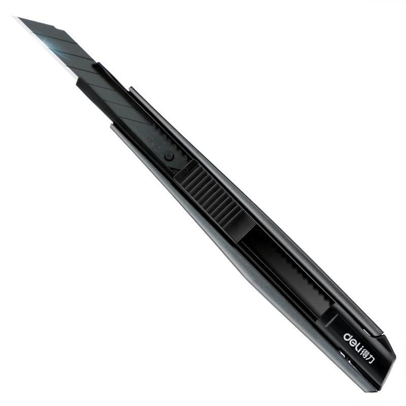 Нож для бумаги "Deli", 9мм., сталь, темно-серый  — Абсолют