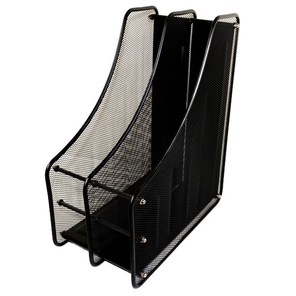 Лоток верт. сборный 2 сек. метал. сетк., черн.