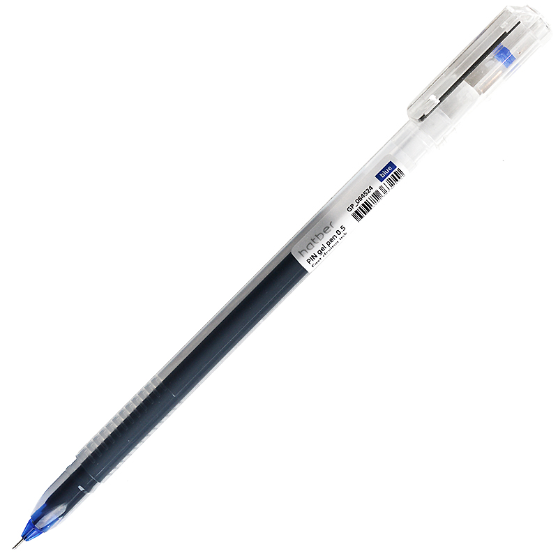 Ручка гелевая Hatber "Pin", 0,5мм., трехгранный корпус, синяя — Абсолют