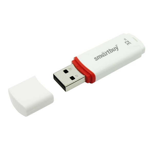 Память USB2.0 FlashDrive 32GB Smartbuy Crown, белый