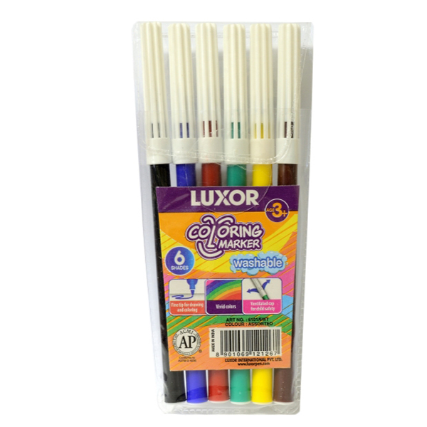 Фломастеры "Luxor"Coloring", 6 цветов — Абсолют