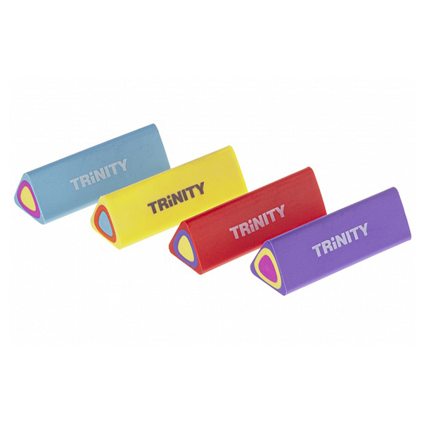 Ластик Hatber "TRINITY", треугольный, цвет - ассорти — Абсолют