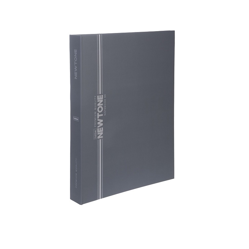 Тетрадь  А4 80л. кл. на 4-х кольцах "Хатбер"NEWtone Pastel серый агат