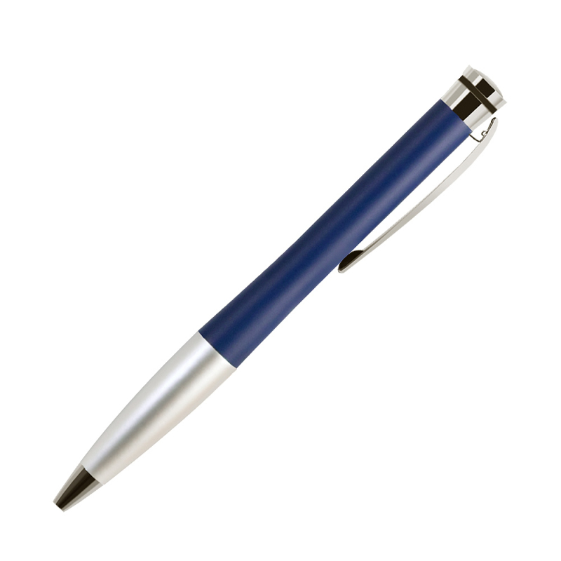 Ручка шариковая Portobello "Megapolis", корпус синий/серебро, синяя — Абсолют