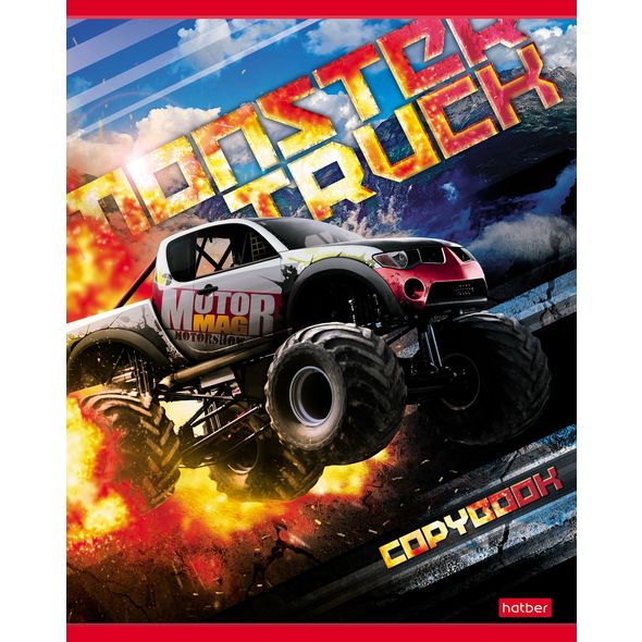Тетрадь  А5  24л. кл. б/б "Хатбер"Monster Truck"