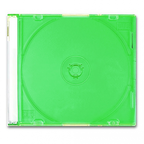 Бокс для CD Slim, пластиковый, зеленый — Абсолют