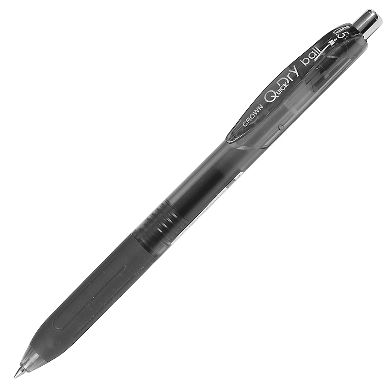 Ручка шариковая автоматическая "CROWN Quick Dry", 0.5 мм, черная — Абсолют