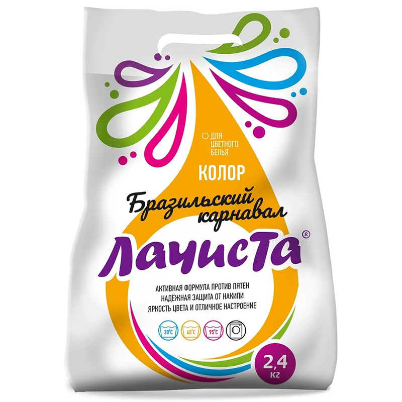 Порошок стиральный 2,4кг "LA CHISTA" д/цвет. белья