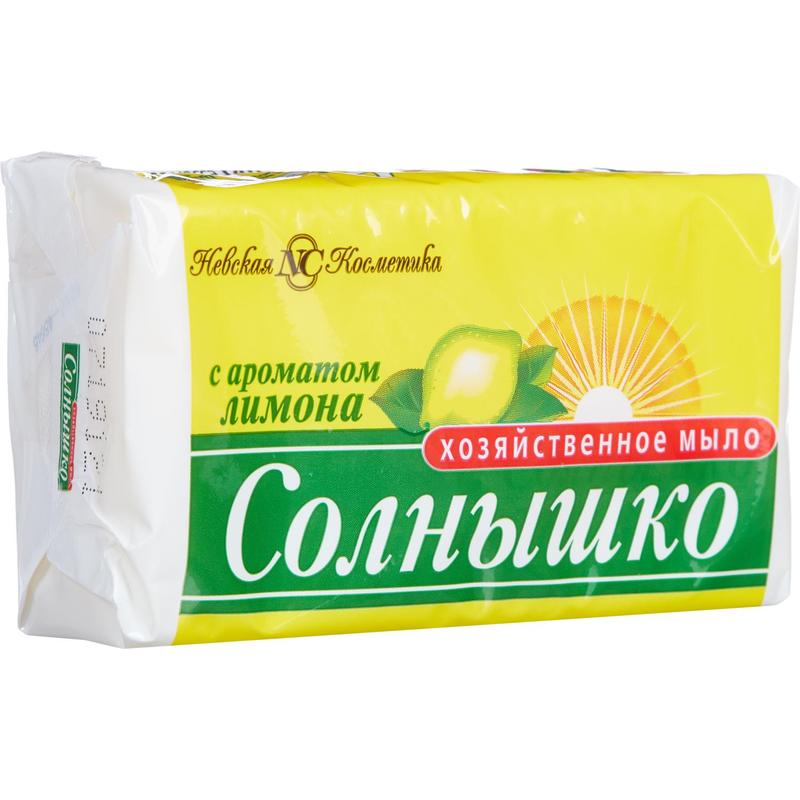 Мыло хозяйственное "Солнышко" 140гр.,  лимон — Абсолют