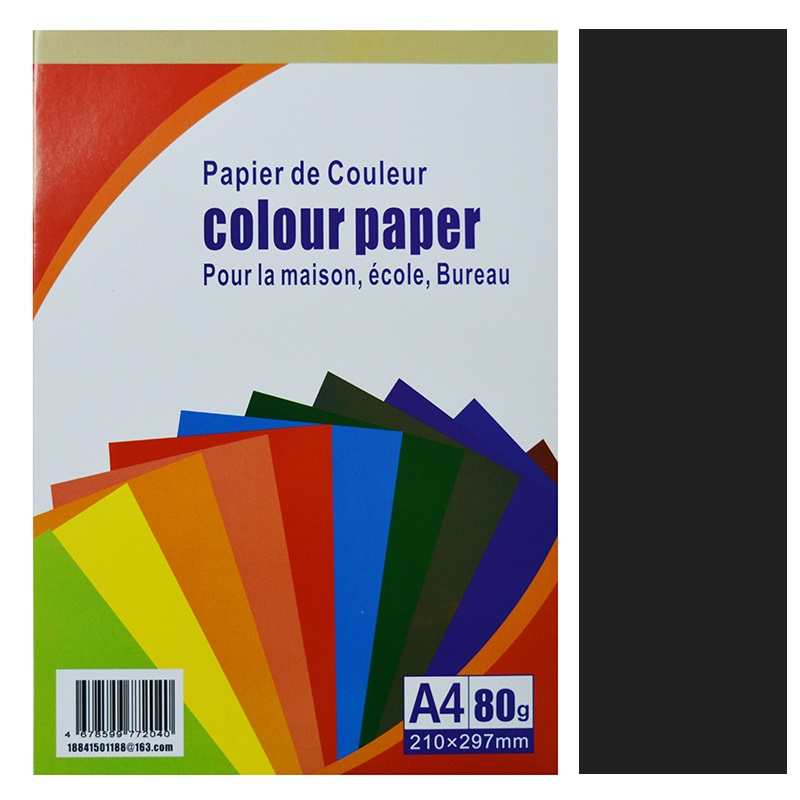 Бумага "Color Paper" А4, 80 г., черный (Black), 100л. — Абсолют